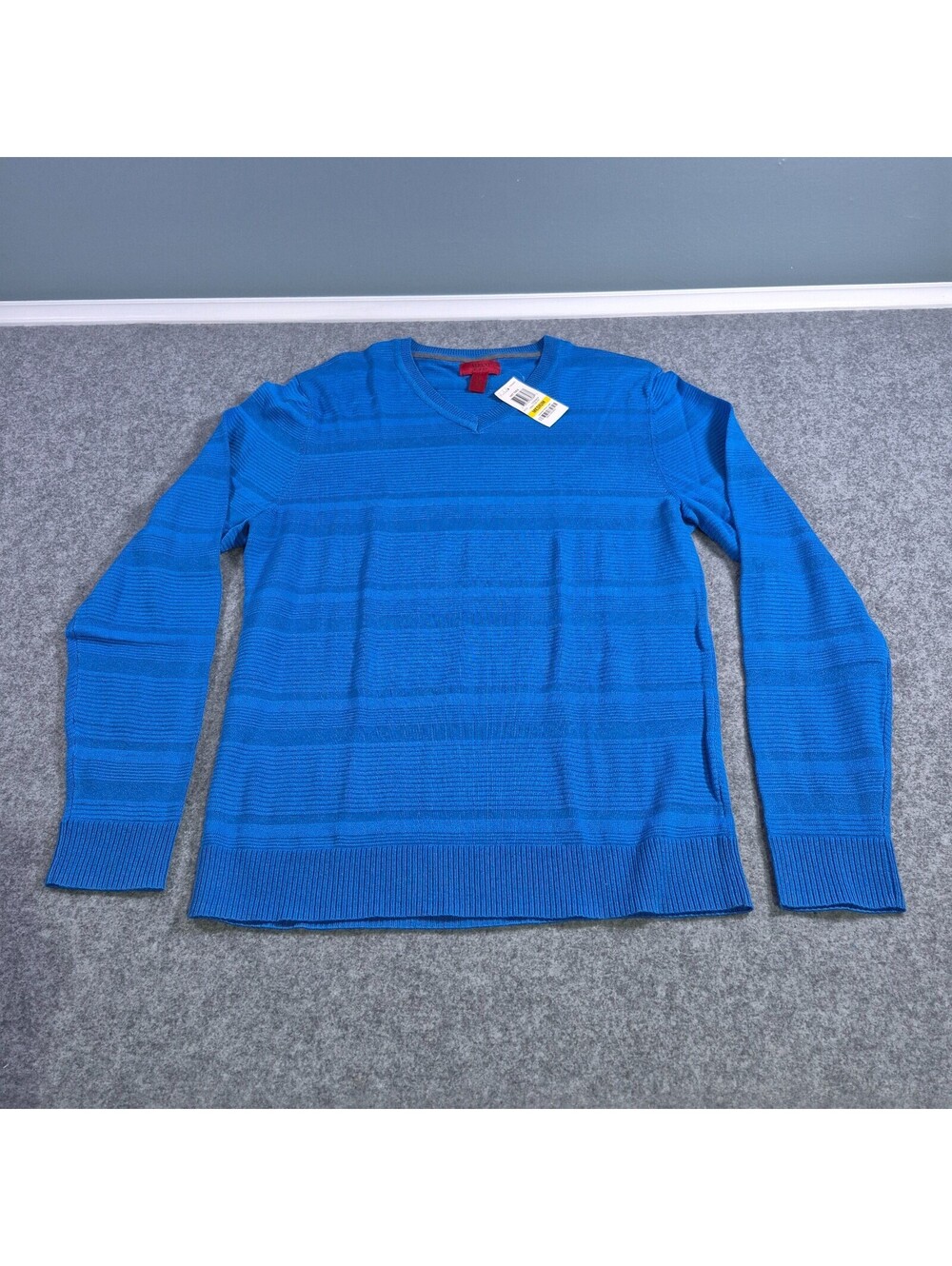 NEW Alfani Men's Slim Fit  Blue Long Sleeve Sweater Sz Medium Warm Soft